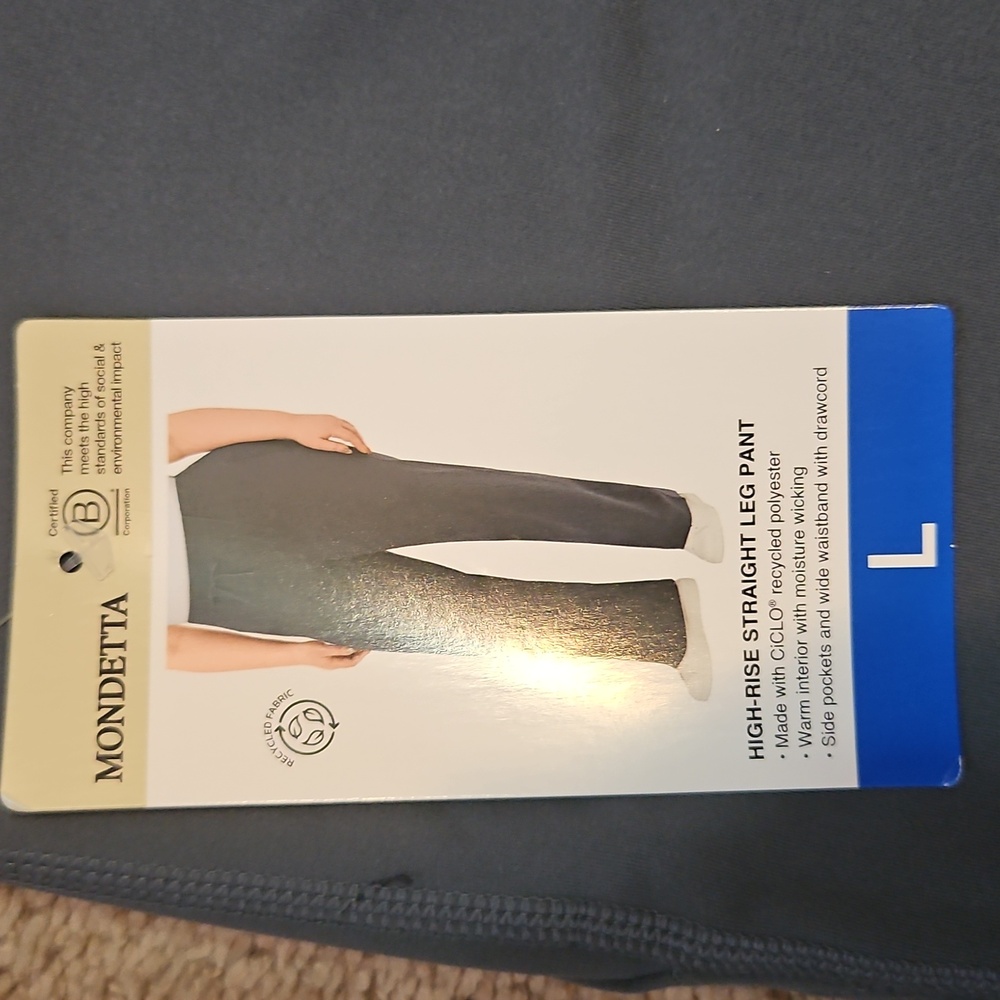 NEW! Mondetta Gray High Rise Straight Leg Pant - Picture 11 of 15